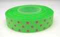 Printed Ribbon - 7/8 - AA301G - Shocking Green/Pink