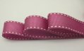 Grosgrain With Stitch Ribbon - 3/4 Rose Pink