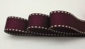 Grosgrain With Stitch Ribbon - 3/4 Maroon