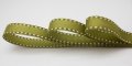 Grosgrain With Stitch Ribbon - 1/2 Olive Green