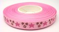 Printed Ribbon - 3/8 - AE002 - Pink